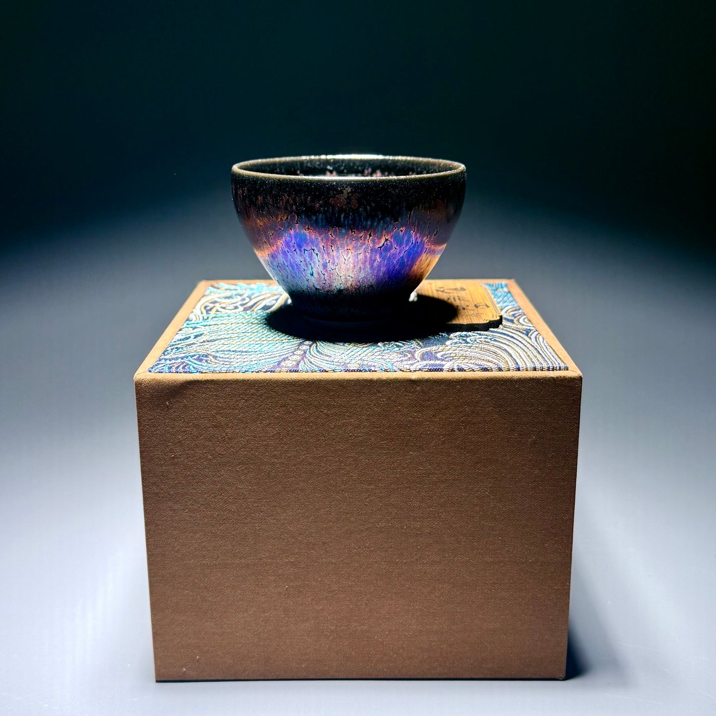 彩金钻石油滴 飞惺彩金建盏 非遗传承人