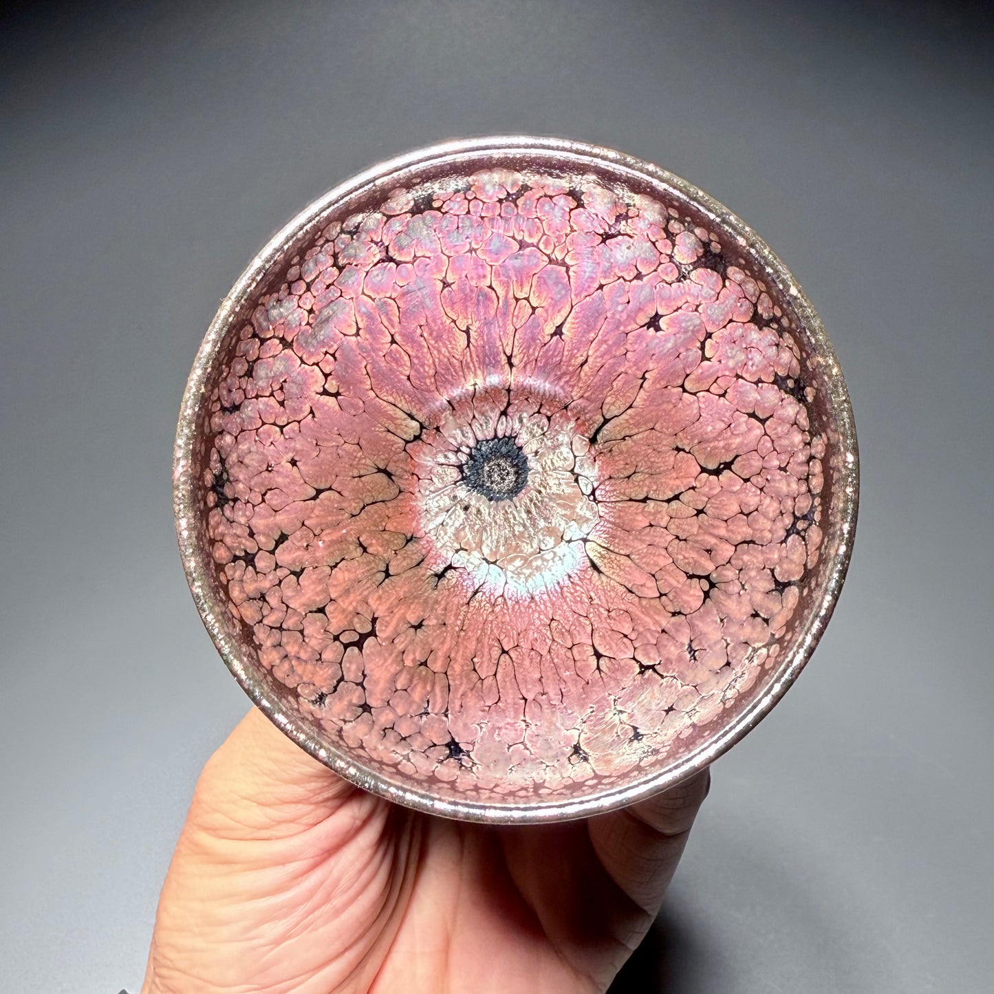 彩金钻石油滴 飞惺彩金建盏 非遗传承人