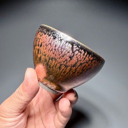 彩金钻石油滴 飞惺彩金建盏 非遗传承人