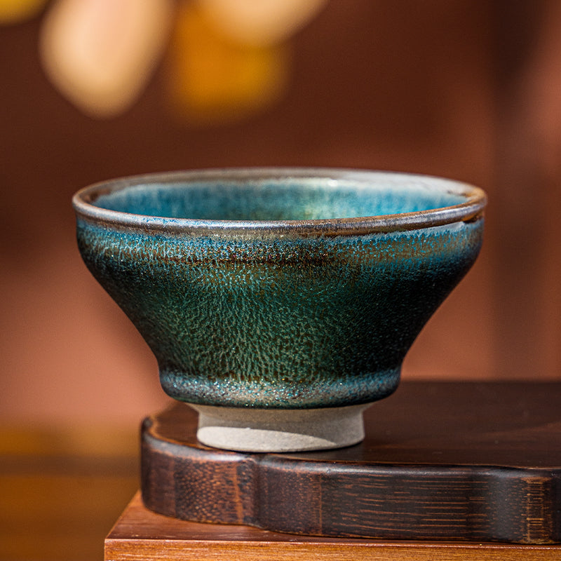 蓝麒麟建盏，茶杯，咖啡杯，手工制作