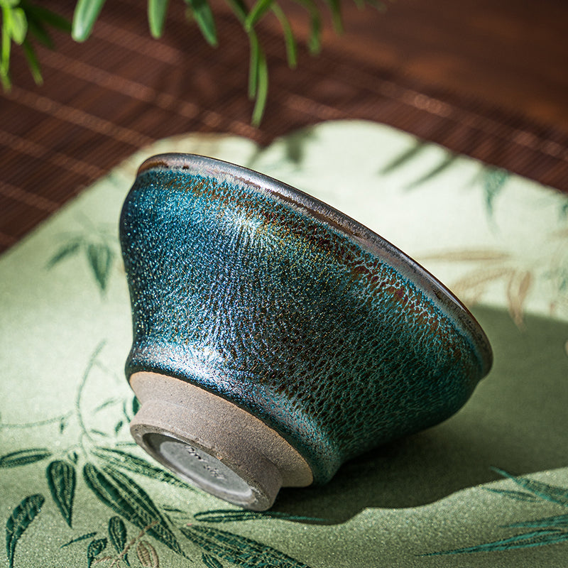 蓝麒麟建盏，茶杯，咖啡杯，手工制作
