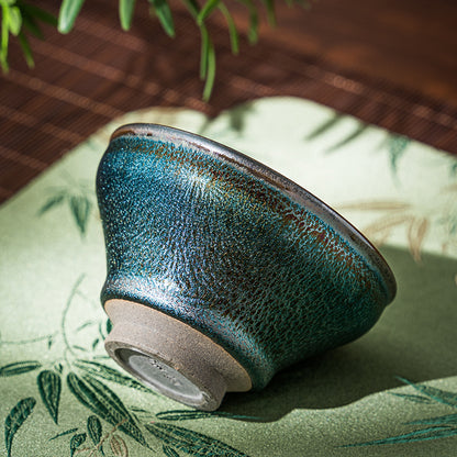 蓝麒麟建盏，茶杯，咖啡杯，手工制作