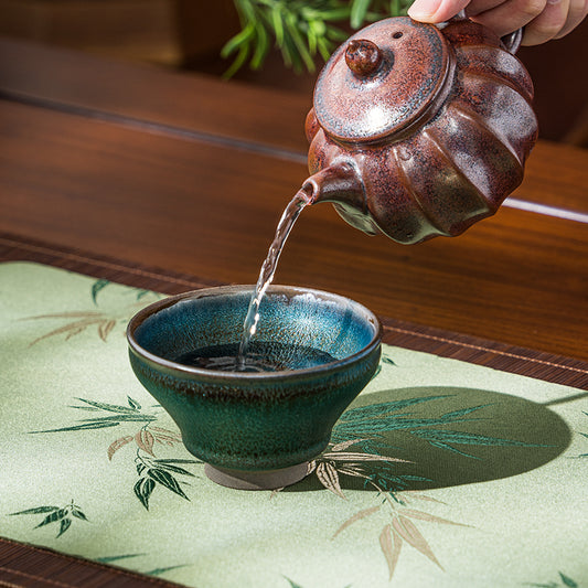 蓝麒麟建盏，茶杯，咖啡杯，手工制作