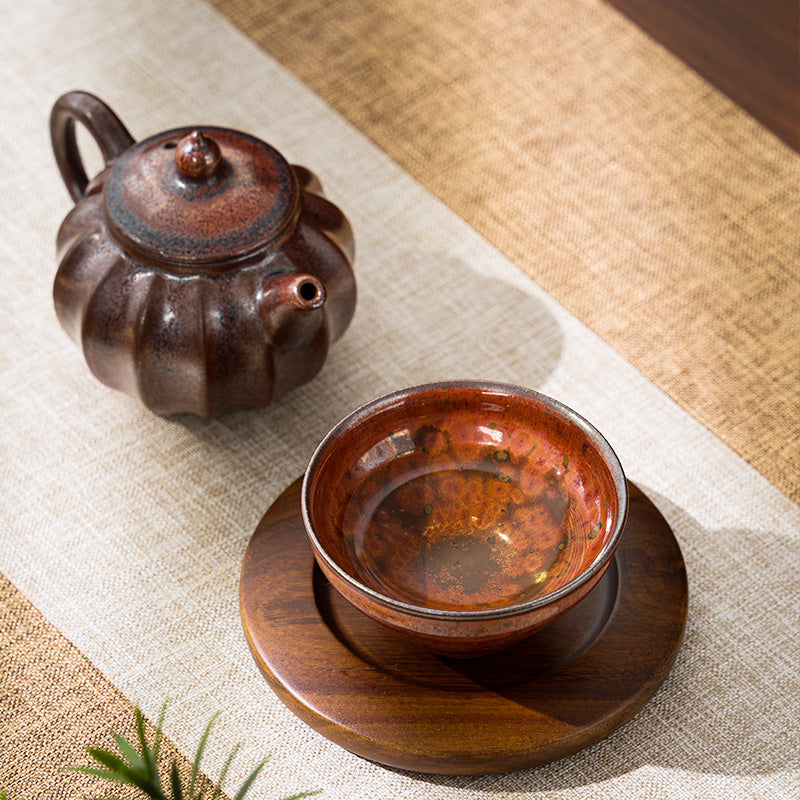 星窑作品 火凤凰建盏 纯手工 主人杯