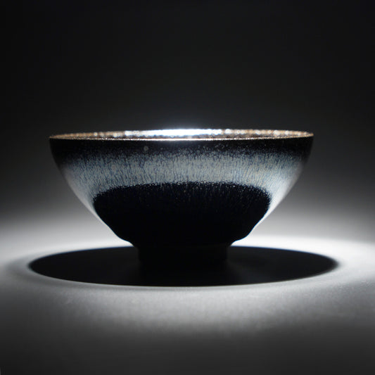 银毫建盏，敛口器型，纯手工制作